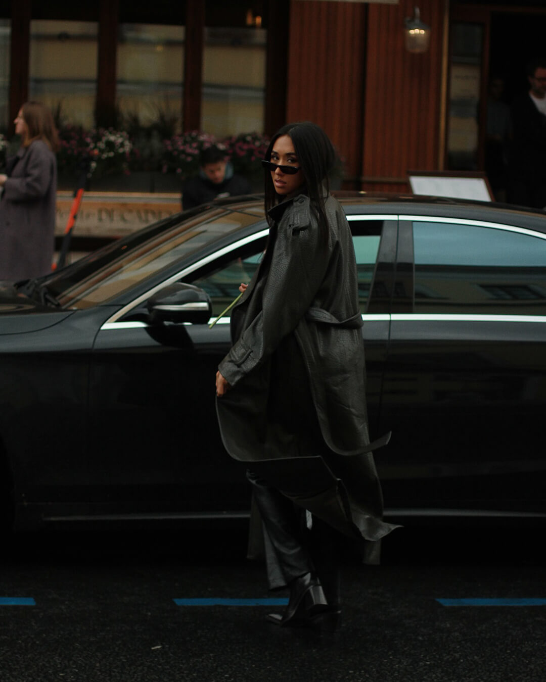 Haelyn Trench Coat | Women’s Winter Belted Leather Trench Coat