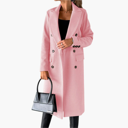 Honorah Coat | Women’s Winter Double-Breasted Long Coat