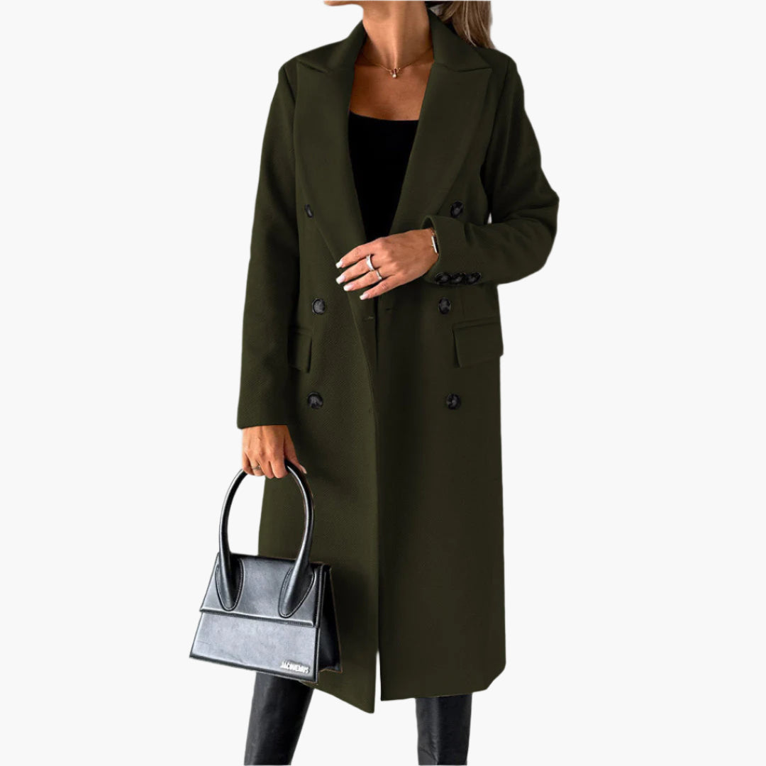 Honorah Coat | Women’s Winter Double-Breasted Long Coat