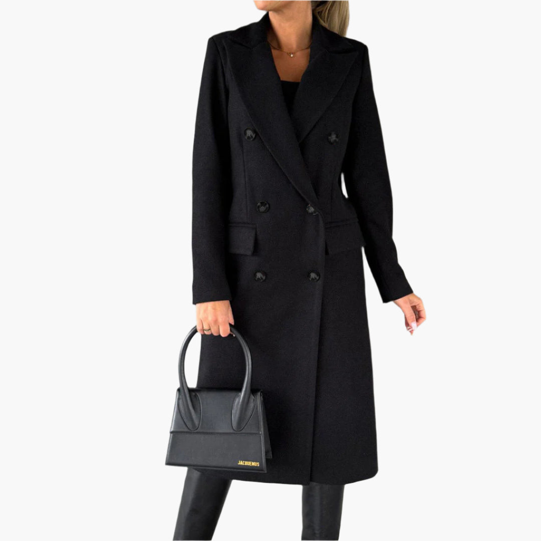 Honorah Coat | Women’s Winter Double-Breasted Long Coat