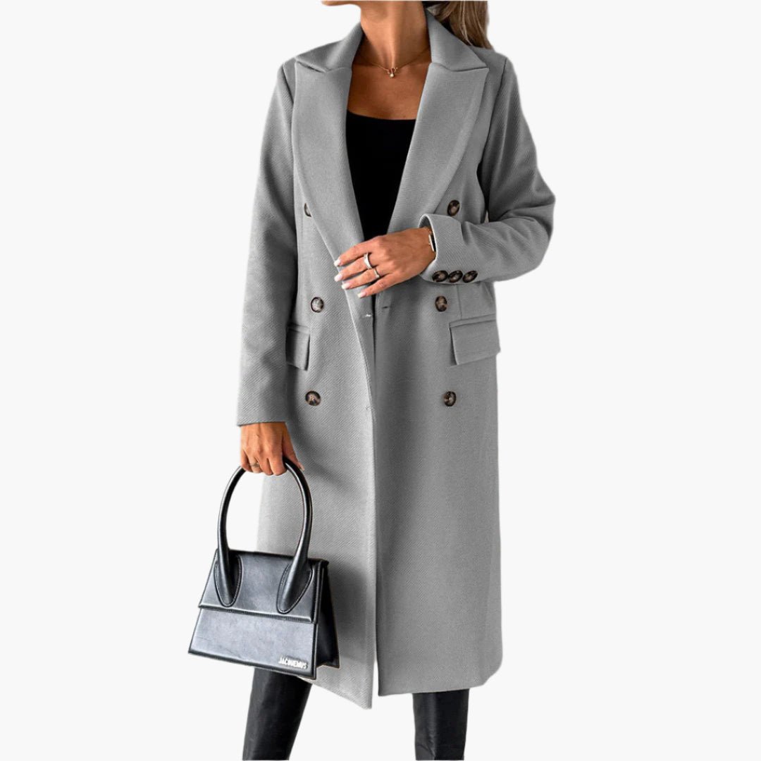 Honorah Coat | Women’s Winter Double-Breasted Long Coat