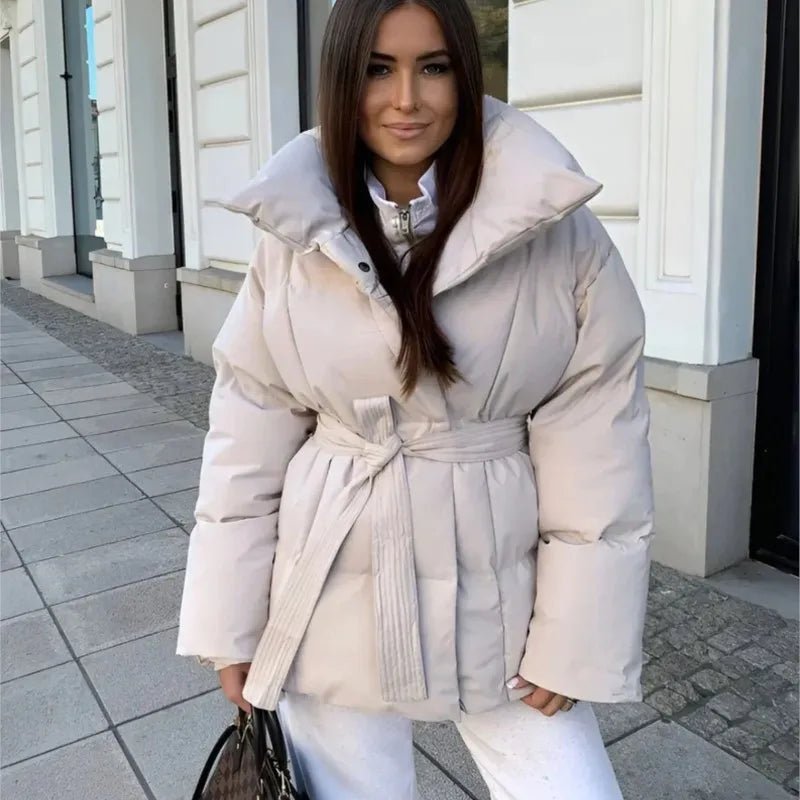 Huriyeh Jacket | Women's Belted Winter Puffer Jacket
