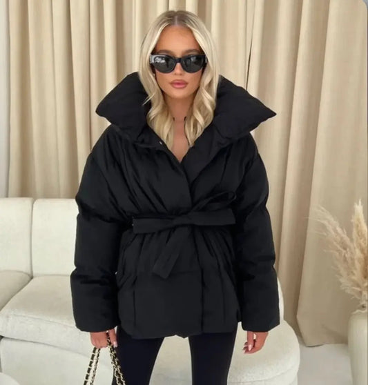 Huriyeh Jacket | Women's Belted Winter Puffer Jacket