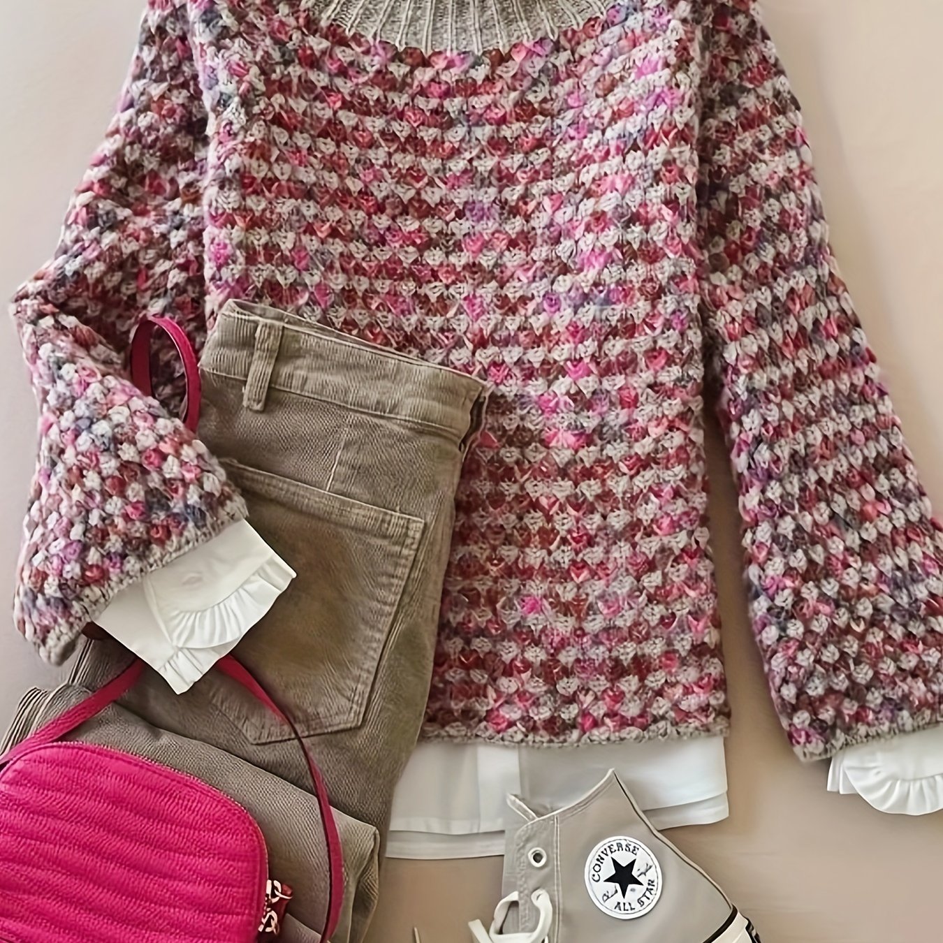 Xayana Jumper | Women’s Autumn Textured Knit Crewneck Jumper