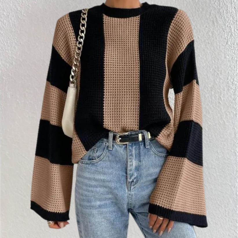 Taelynn Jumper | Autumn Striped Knitted Jumper