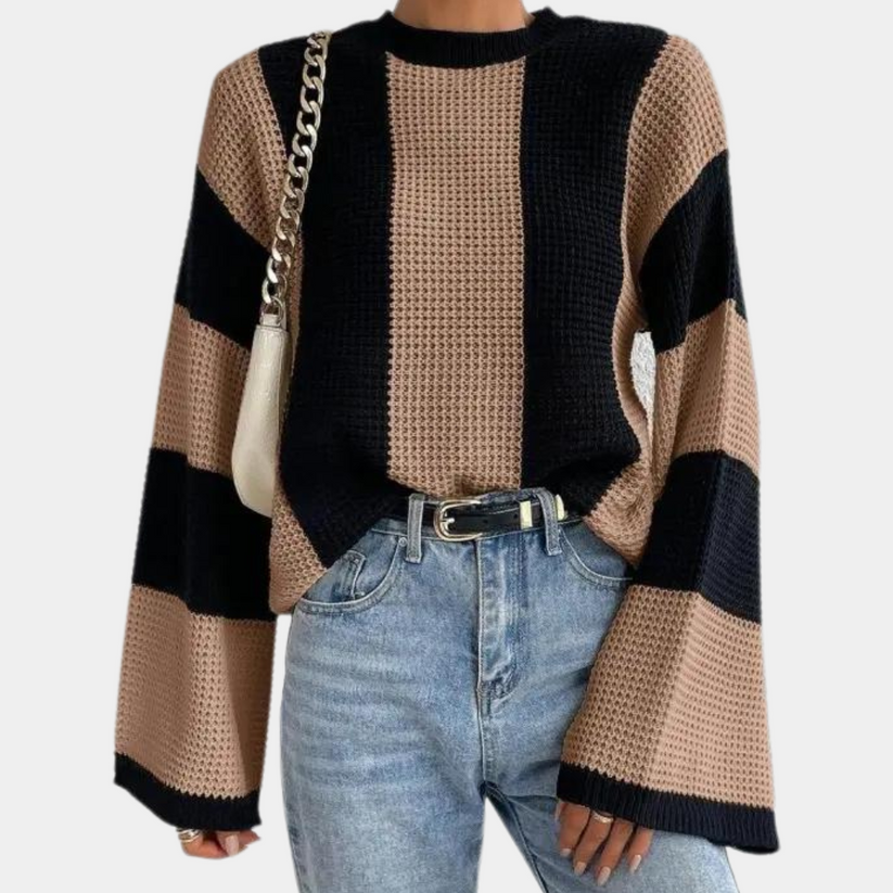 Taelynn Jumper | Autumn Striped Knitted Jumper