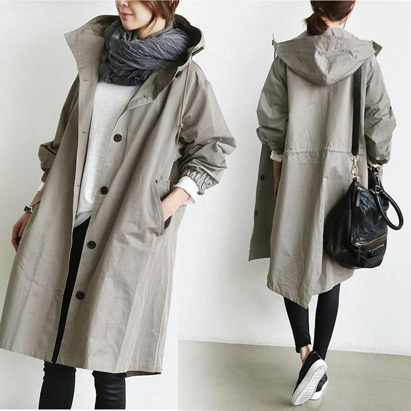 Vigga Coat | Autumn Lightweight Oversized Button Coat
