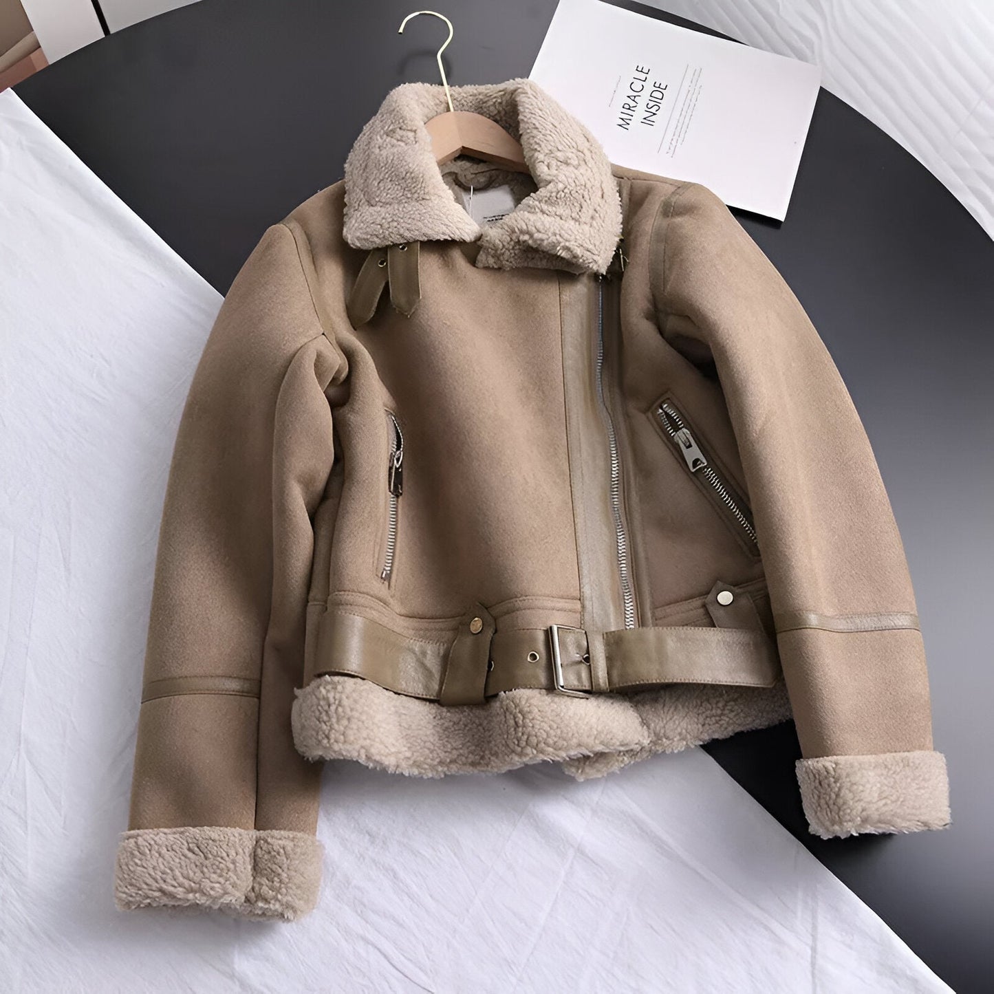 Giovanna Jacket | Women’s Winter Shearling Aviator Jacket