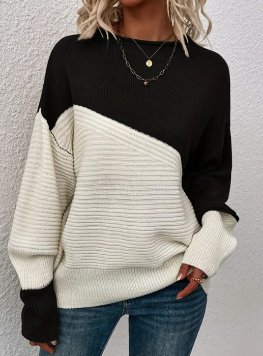 Samaira Jumper | Women's Autumn Two-Tone Knit Jumper