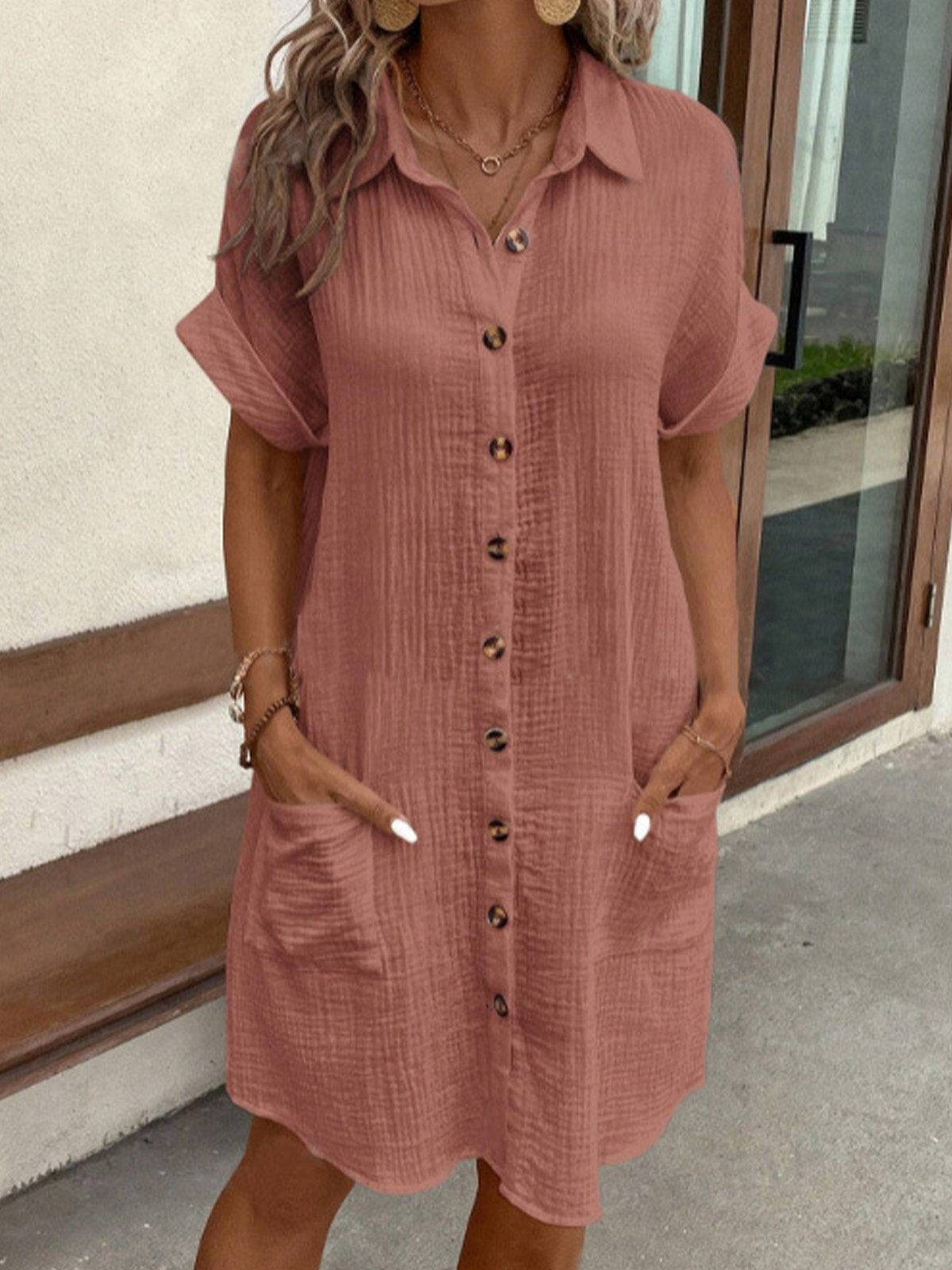 Wallis Dress | Women's Summer Button-Up Dress with Pockets