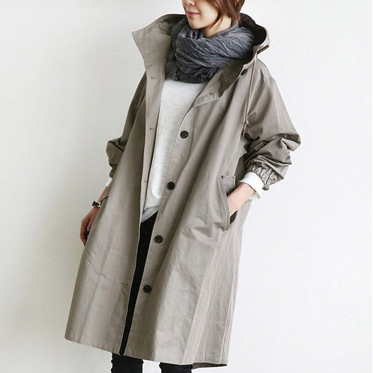 Vigga Coat | Autumn Lightweight Oversized Button Coat