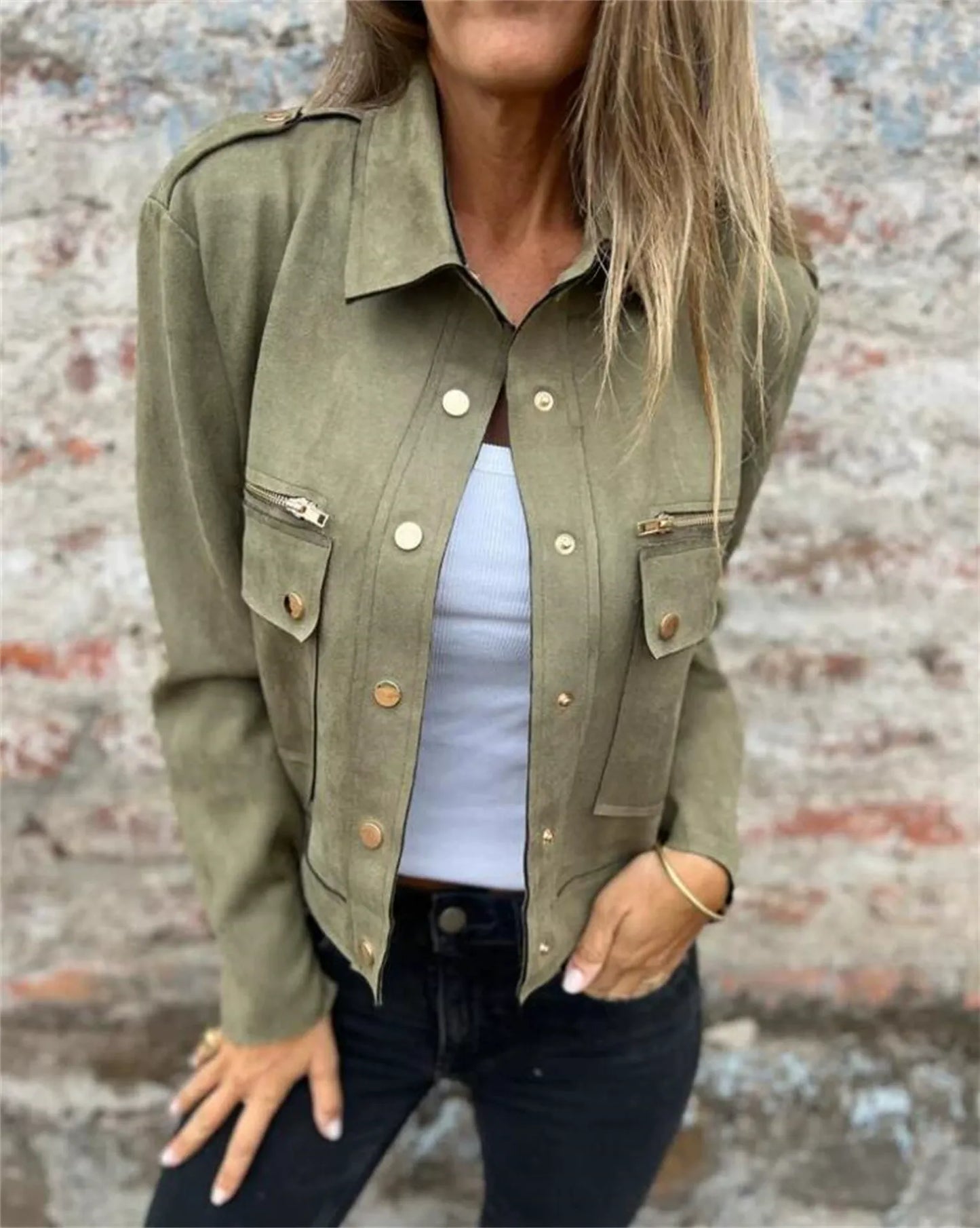 Emilia Jacket | Women’s Winter Suede-Style Short Jacket
