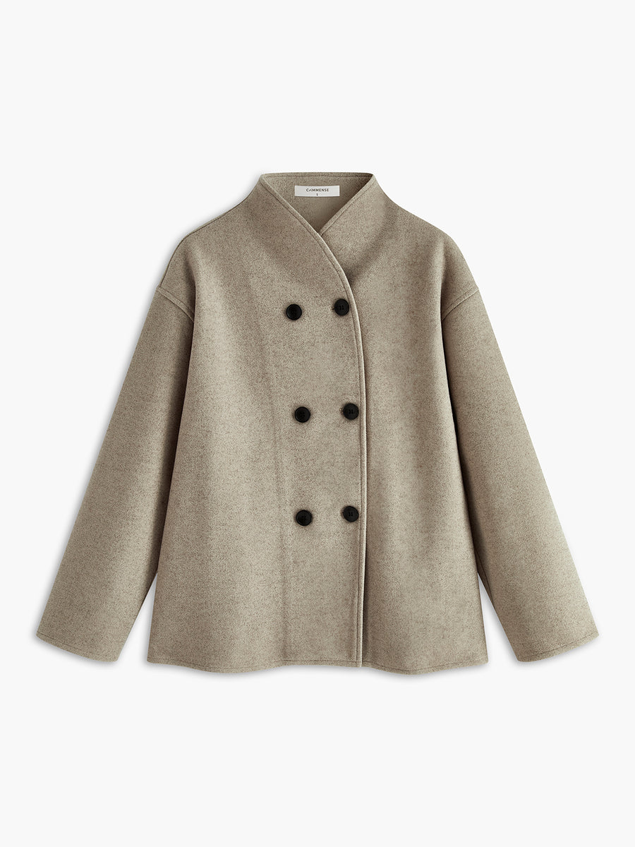 Ulaura Coat | Autumn Double-Breasted Wool Coat