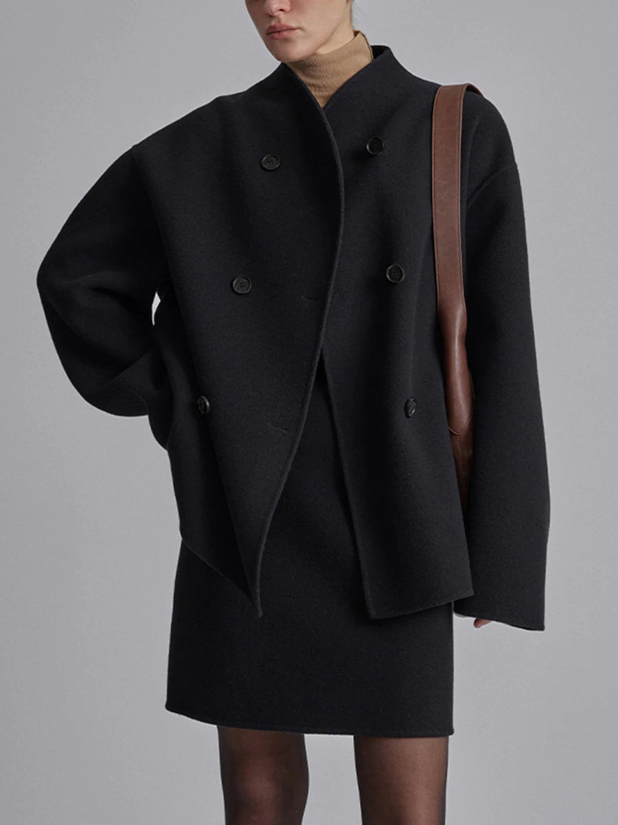 Ulaura Coat | Autumn Double-Breasted Wool Coat