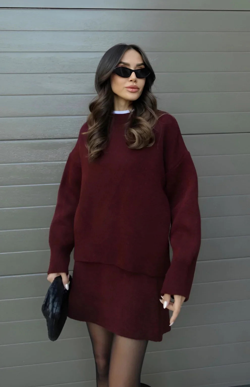 Toby Set | Autumn Knitted Jumper and Skirt Set