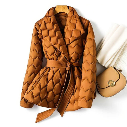 Hajar Jacket | Women’s Winter Belted Puffer Jacket