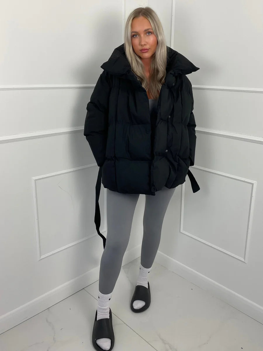 Huriyeh Jacket | Women's Belted Winter Puffer Jacket