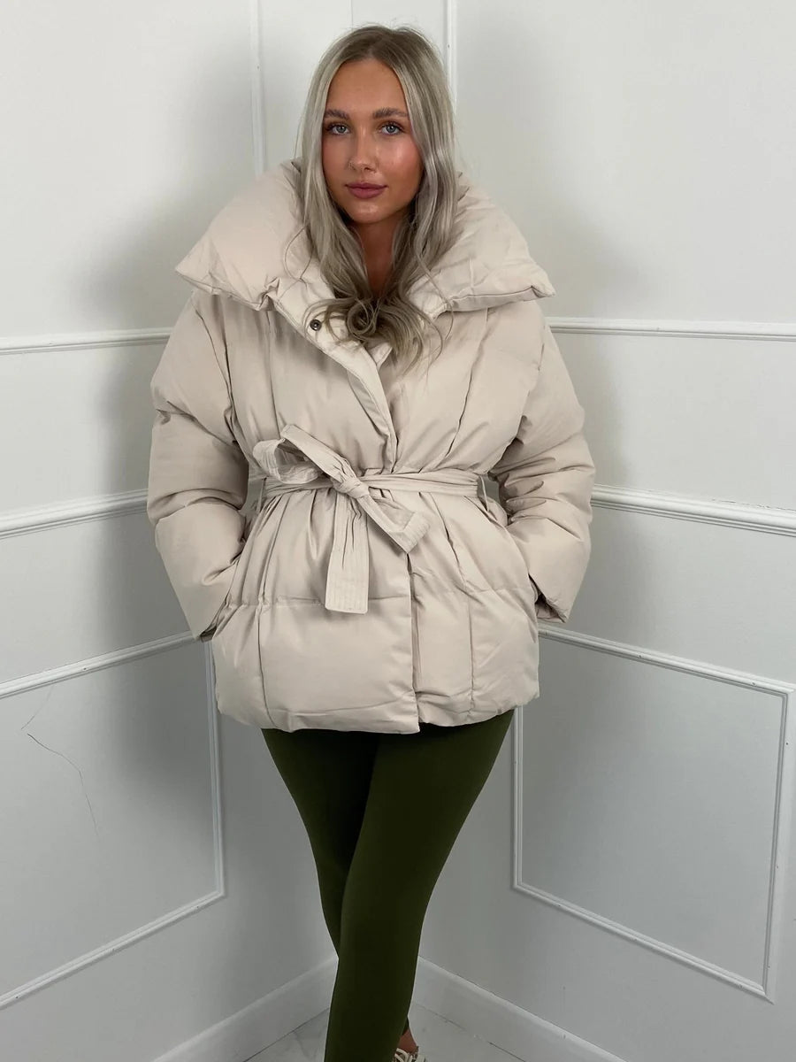 Huriyeh Jacket | Women's Belted Winter Puffer Jacket
