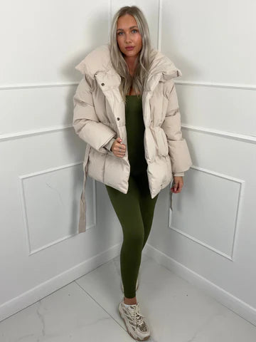 Huriyeh Jacket | Women's Belted Winter Puffer Jacket