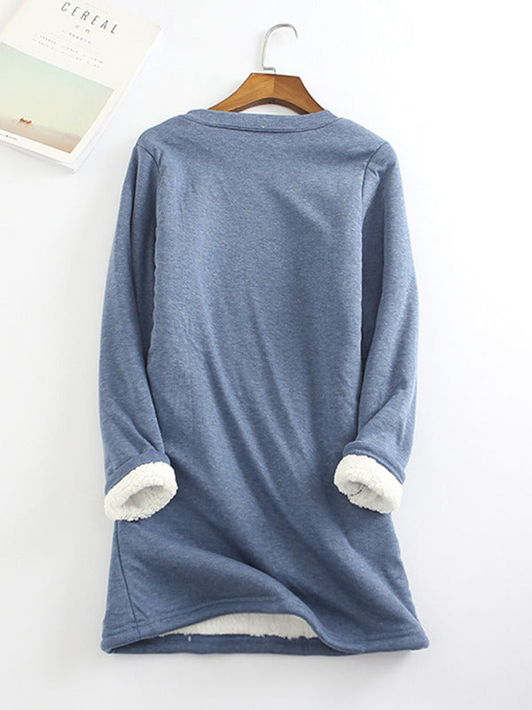 Waniya Sweatshirt | Winter Plush Fleece Lined Sweatshirt