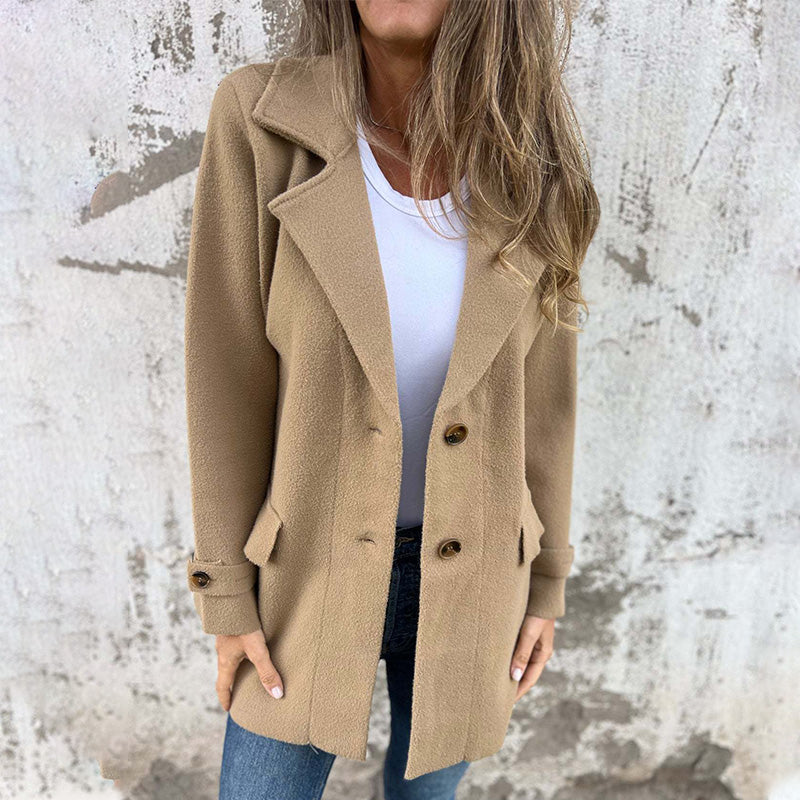 Idalia Winter Coat | Women's Casual Double-breasted Coat